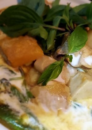 椰奶南瓜咖哩鍋（素食） 的食譜成品照片