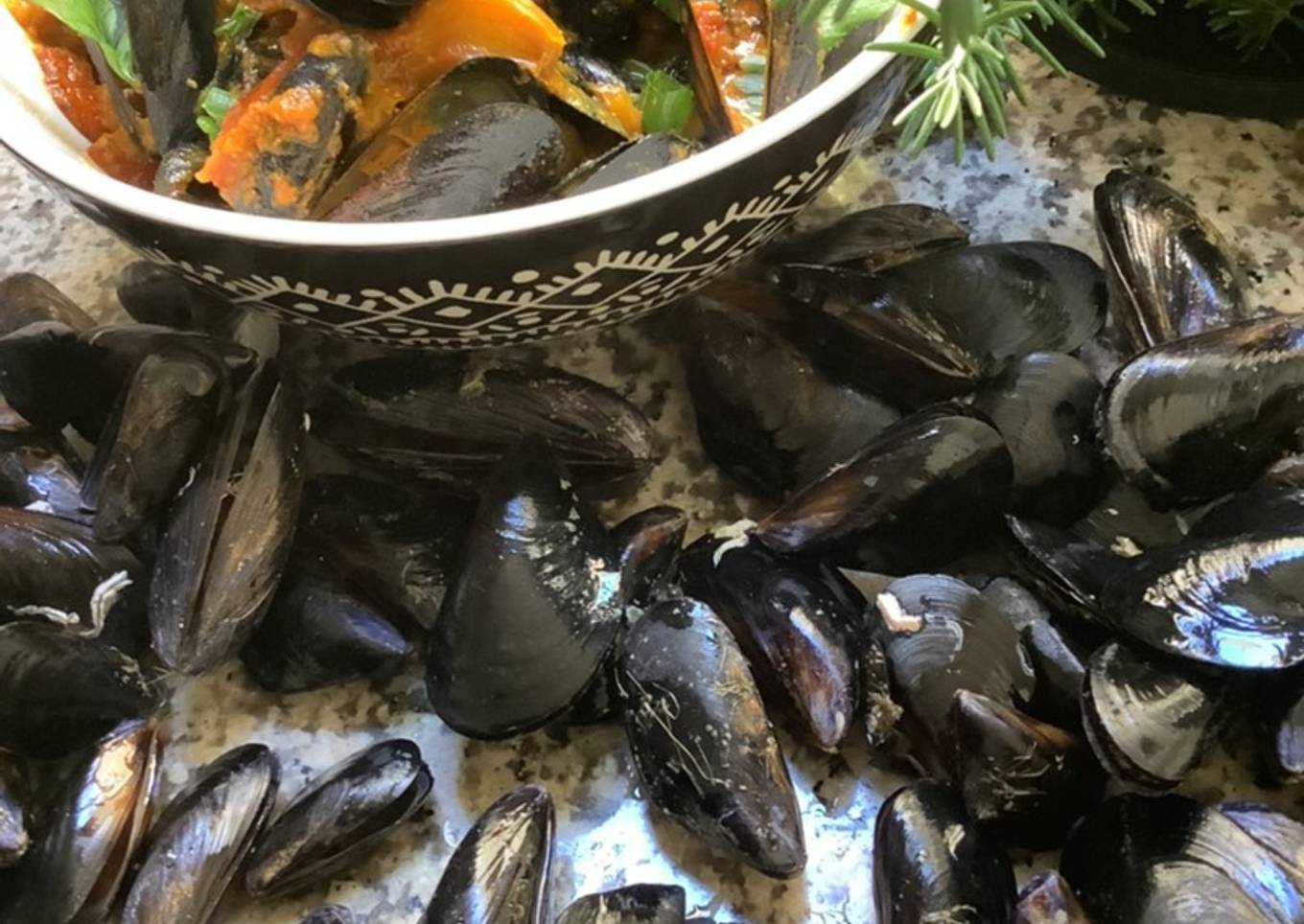 Moules à la portugaise 🍅🥬🌶🌶🧄