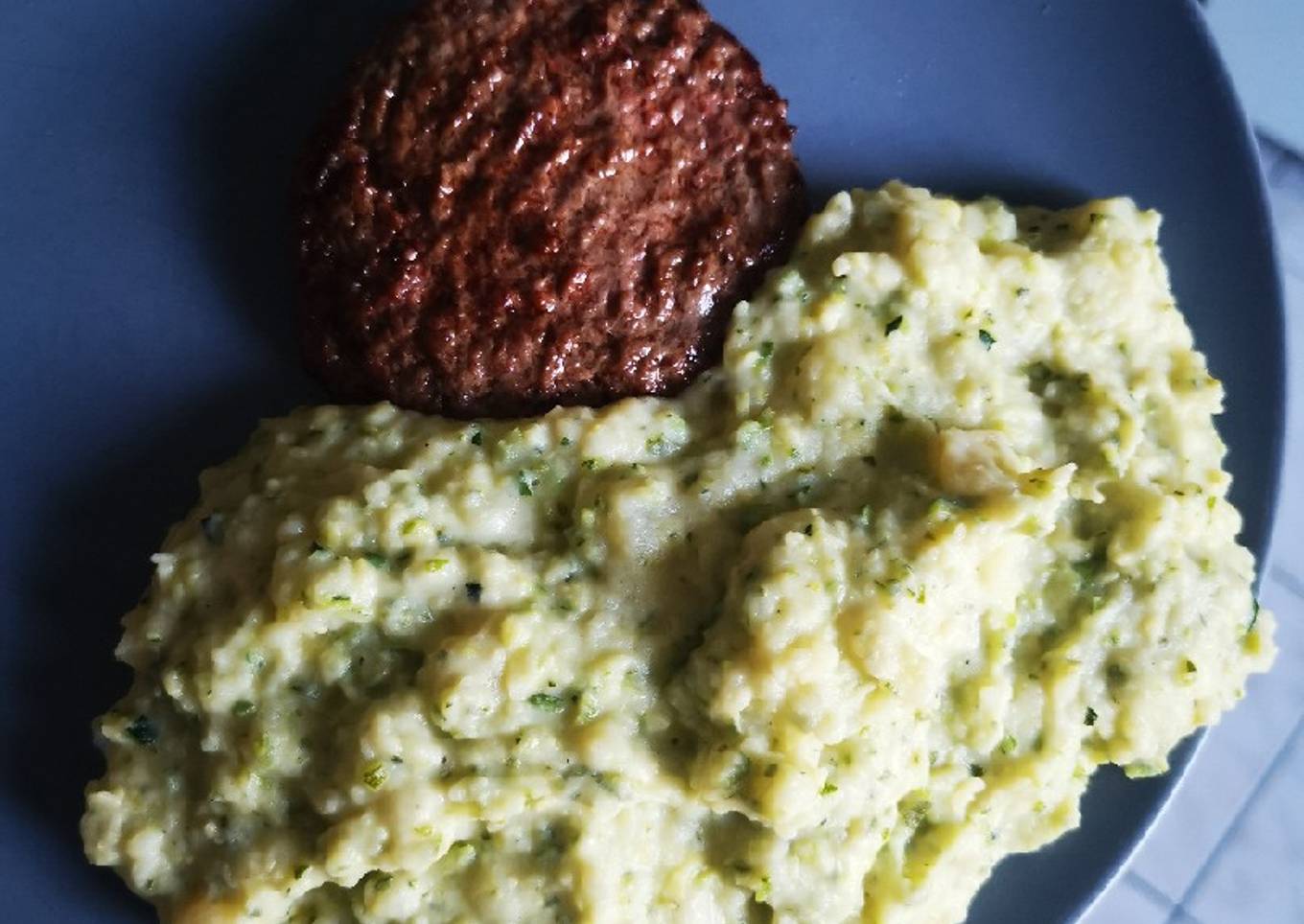 Purée de courgettes au comté