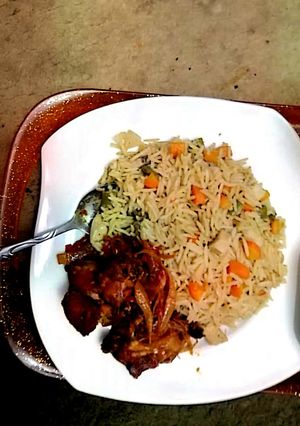 A picture of Teriyaki rice.