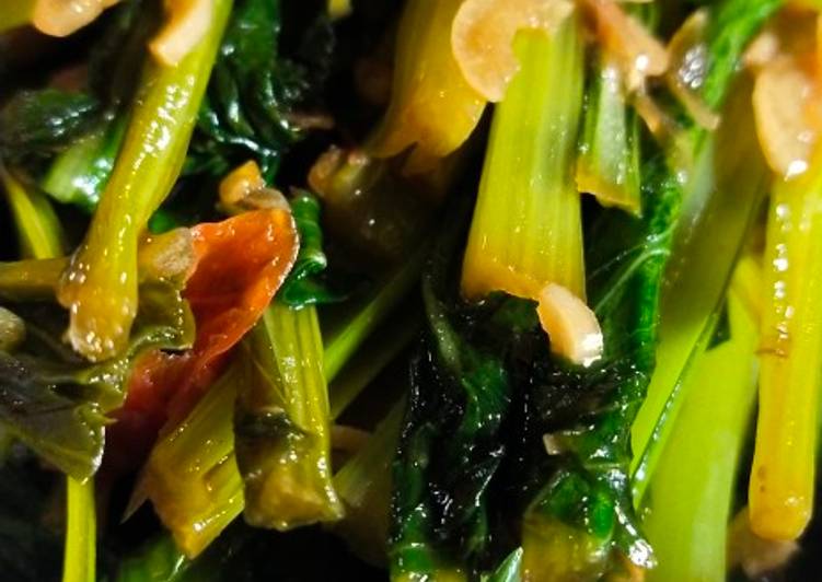 Tumis sawi mie sederhana