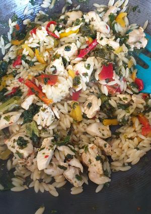 A picture of Chicken and Kale Orzo.