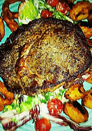 A picture of Tex's Steak & Potatoes 🐂🍲.