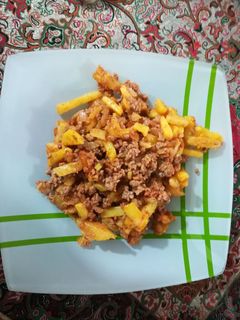 عکسی از دستور خوراک گوشت و سیب زمینی