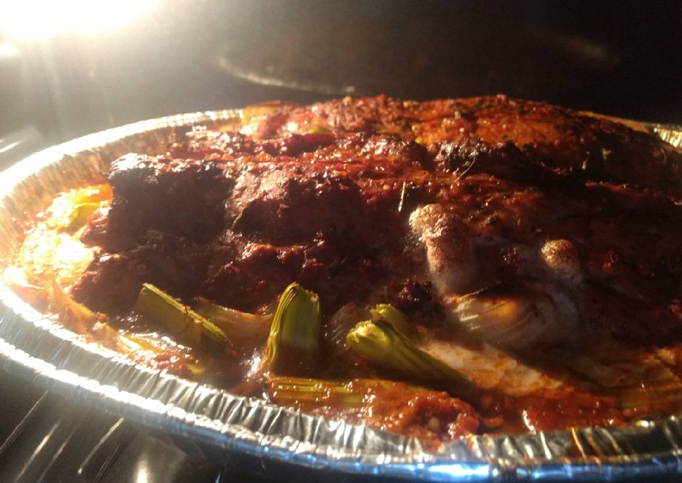 Lomo relleno en salsa de sidra y chile seco🌶️🍾 #RecetasNavidad