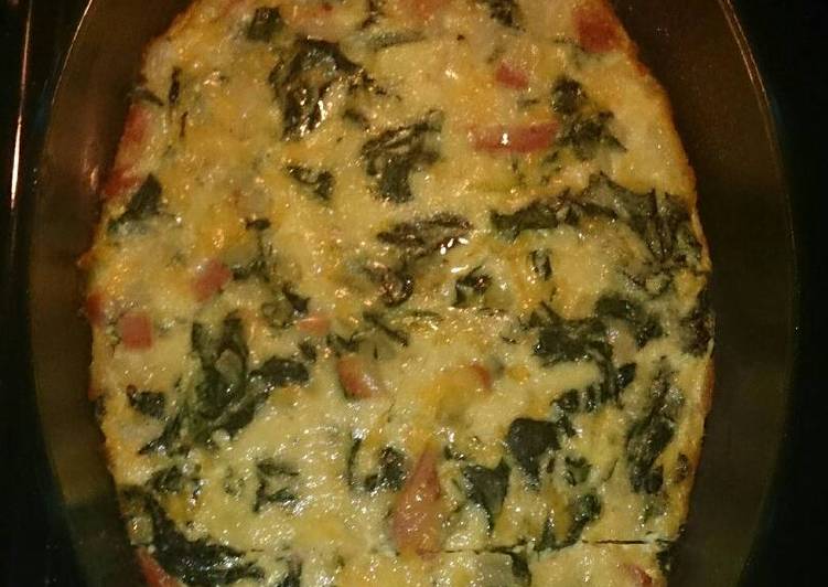 Step-by-Step Guide to Prepare Favorite Crust-less Spinach and Ham Quiche
