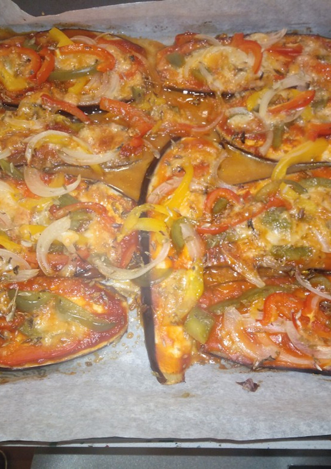 Una foto de Pizza de berenjena