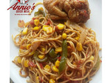 Chicken and Veggies infused Spaghetti