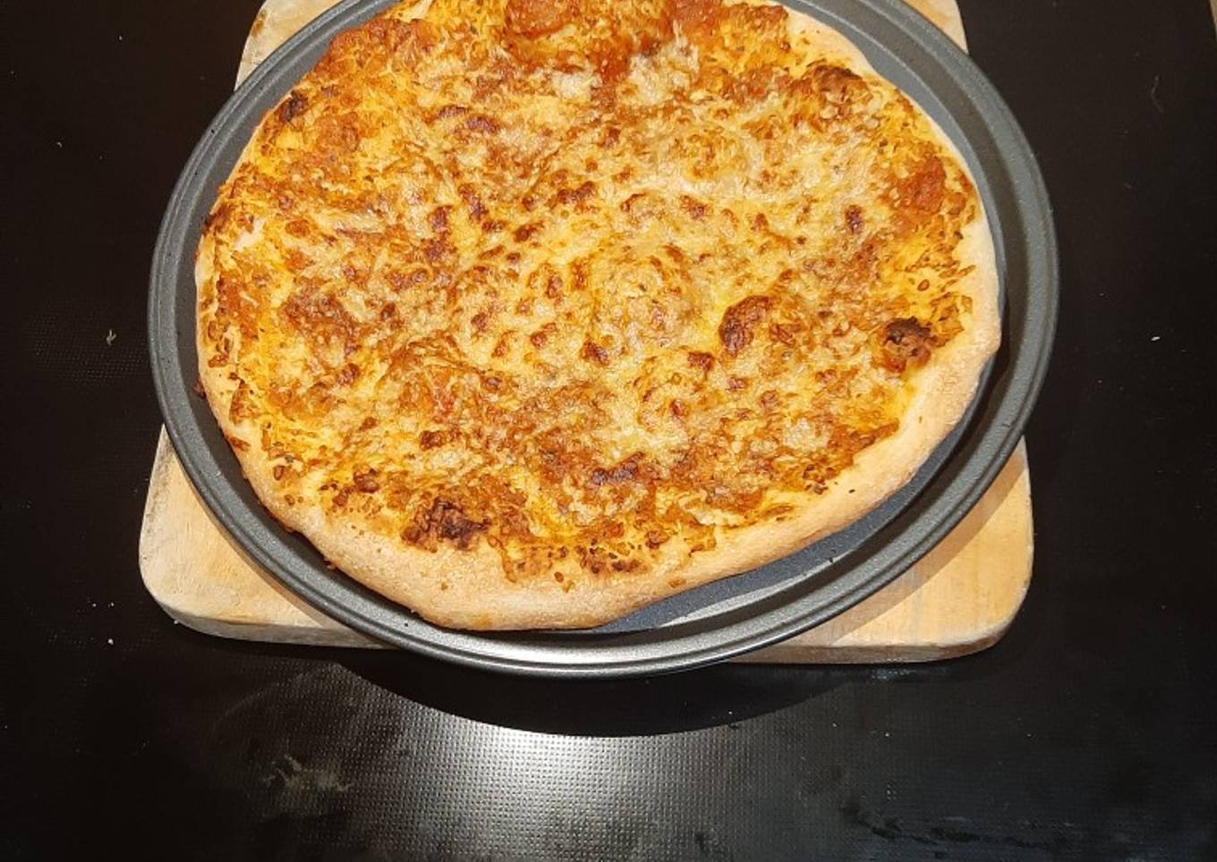 Homemade traditional pizza