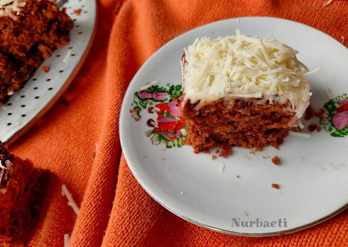 Resep termudah memasak Brownis kukus tepung beras (eggless no mix) yang spesial