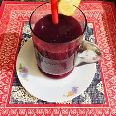 Fresh black berry juice A picture of Fresh black berry juice.