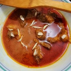 A picture of Mutton Badami qorma.