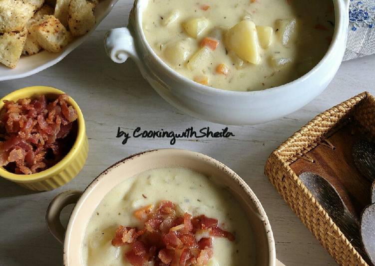 Cara Gampang Menyiapkan Potato Cream Soup, Menggugah Selera