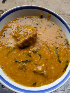 A picture of Beans soup (miyar wake).