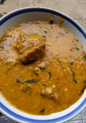 A picture of Beans soup (miyar wake).