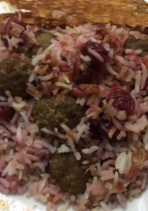 عکسی از دستور آلبالو پلو