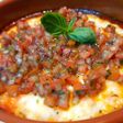 Provolone con pico de gallo a la italiana