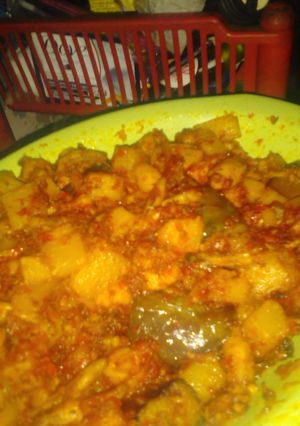 Foto resep Sambal kentang,tempe,terong,teri dan cumi asiiinn:D