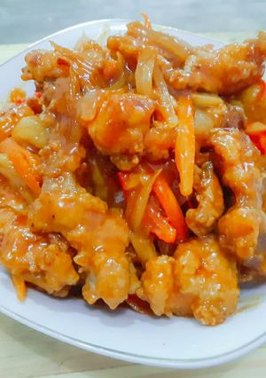 Foto resep Ayam Crispy Saus Mangga