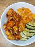 Saumon à l asiatique et ses légumes