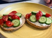 A picture of veggie bagels
