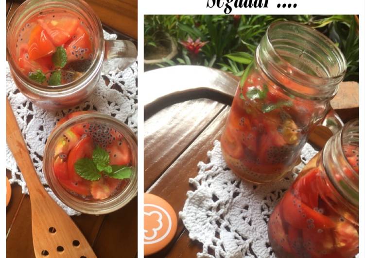 Bagaimana Menyiapkan Es tomat selasih yang Lezat