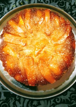 A picture of Mango Upside-down Cake.