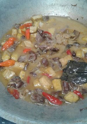 Foto resep Jantung ayam&tahu kuah santan