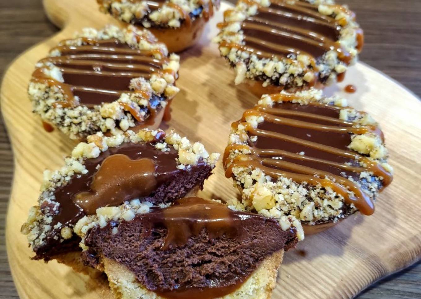Chocolate Caramel Cheese Tart (YUMMY and CREAMY!������)