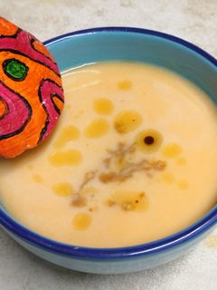 Una foto de Crema fría de calabaza al jengibre en olla a presión