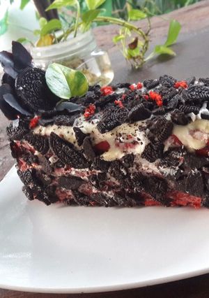 Foto resep Oreo and Red Cake kukus Enak&simple 👍