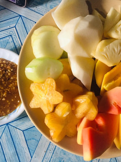 Foto resep 17. Lotisan / rujak buah bumbu kacang