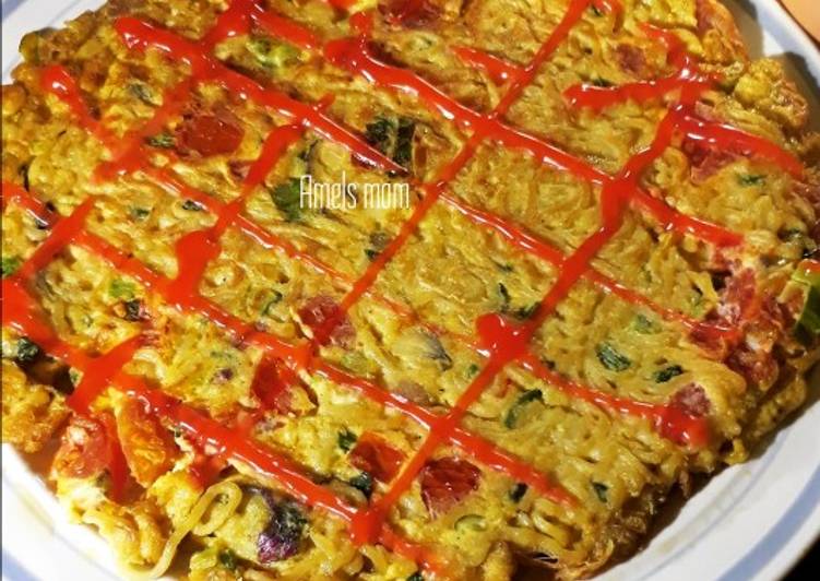 Resep Omelet mie instant Anti Gagal
