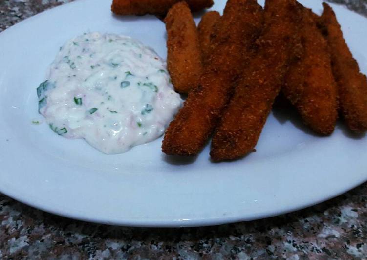 Recipe of Perfect Fish Fingers and Tartar Sauce