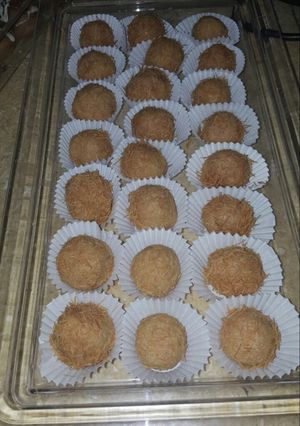 صورة لوصفة حلا السميد مع الحليب والبسكويت