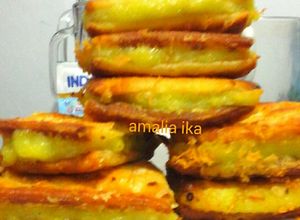 Foto resep Gabin isi vla susu keju rasa melon eggless