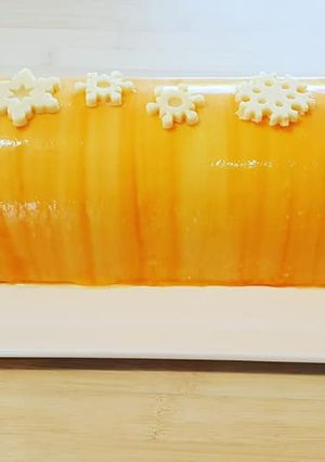 Une photo de Bûche mangue passion coco