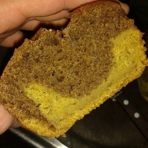 Budín de mandarina  marmolado vegano