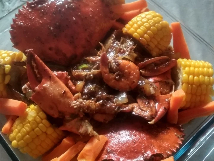 Cara Gampang Menyiapkan Resep Kepiting lada hitam extra hot yang Uenak Anti Ribet, Bisa Manjain Lidah