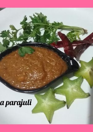 A picture of Amrakh ki khatti mithi chutney.