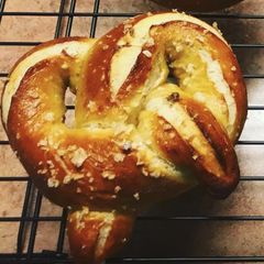 A picture of *Homemade Soft Pretzels.