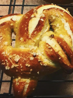 A picture of *Homemade Soft Pretzels.
