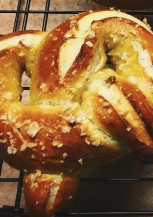 A picture of *Homemade Soft Pretzels.