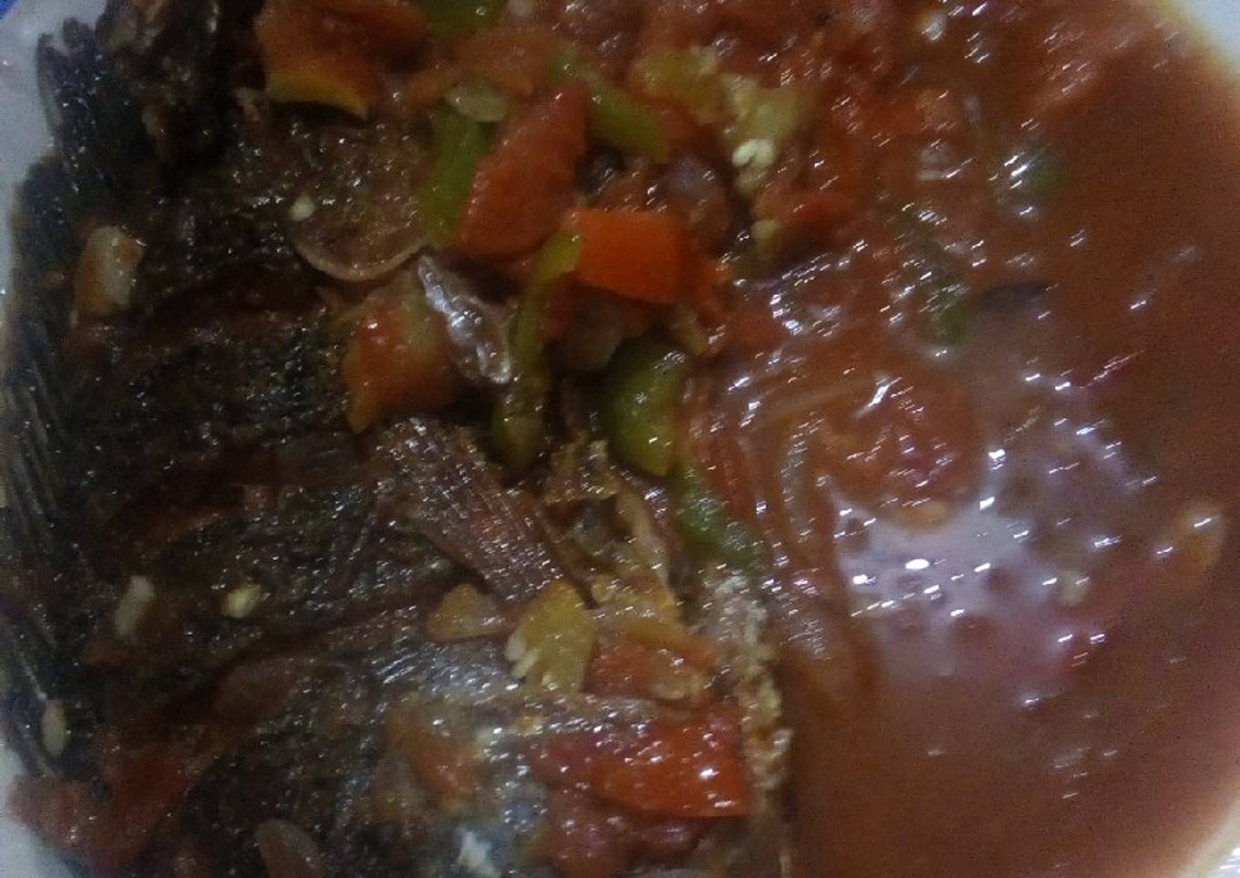 Stewed tilapia fish<br />#localfoodcontest_Kakamega