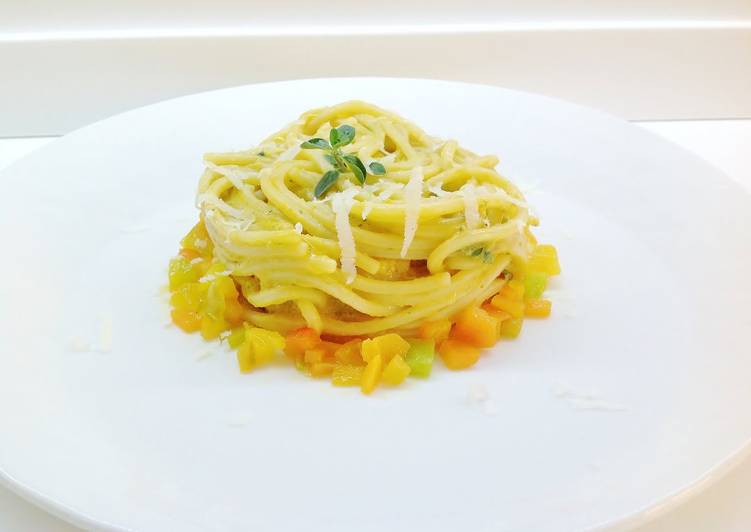 Spaghetto quadro con condimento cotto e crudo