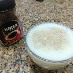 A picture of Hand beaten fluffy coffee.