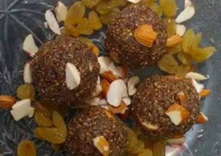 Recipe of Super Quick Homemade Flax Seed Laddoo