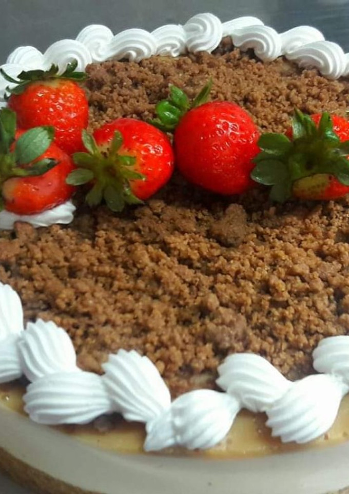 Una foto de Cheesecake de Caramelo y Crumble