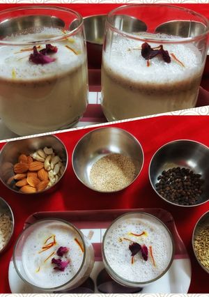 इंस्टैंट ठंडाई(instant thandai recipe in hindi) रेसिपी मुख्य फोटो