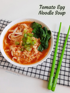 Foto resep Tomato Egg Noodle Soup